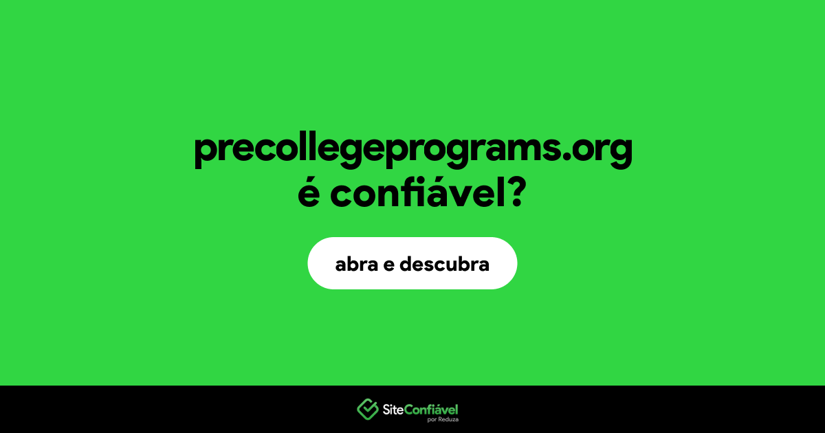 O site precollegeprograms.org é confiável?