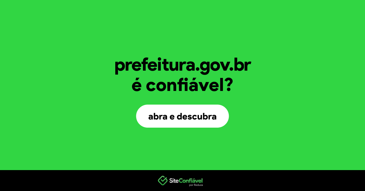 O site prefeitura.gov.br é confiável?
