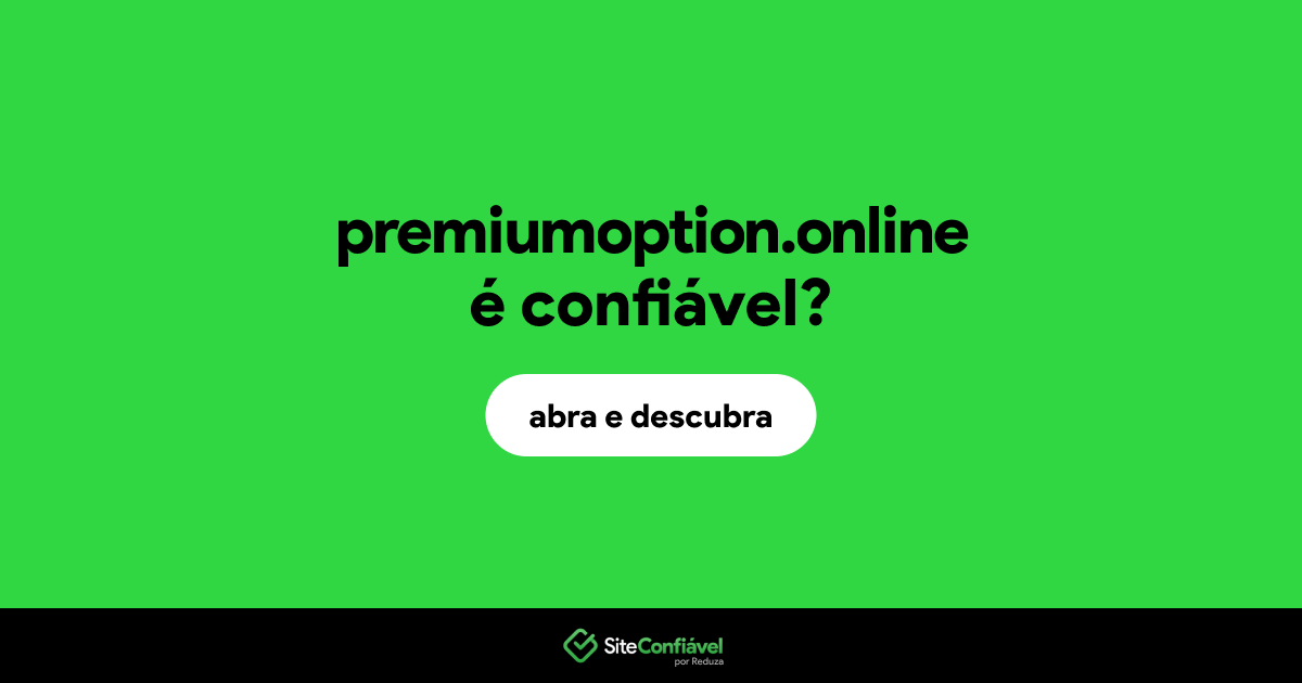 O site premiumoption.online é confiável?