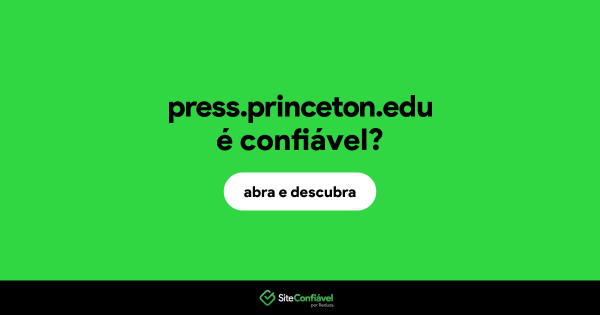 O site press.princeton.edu é confiável?