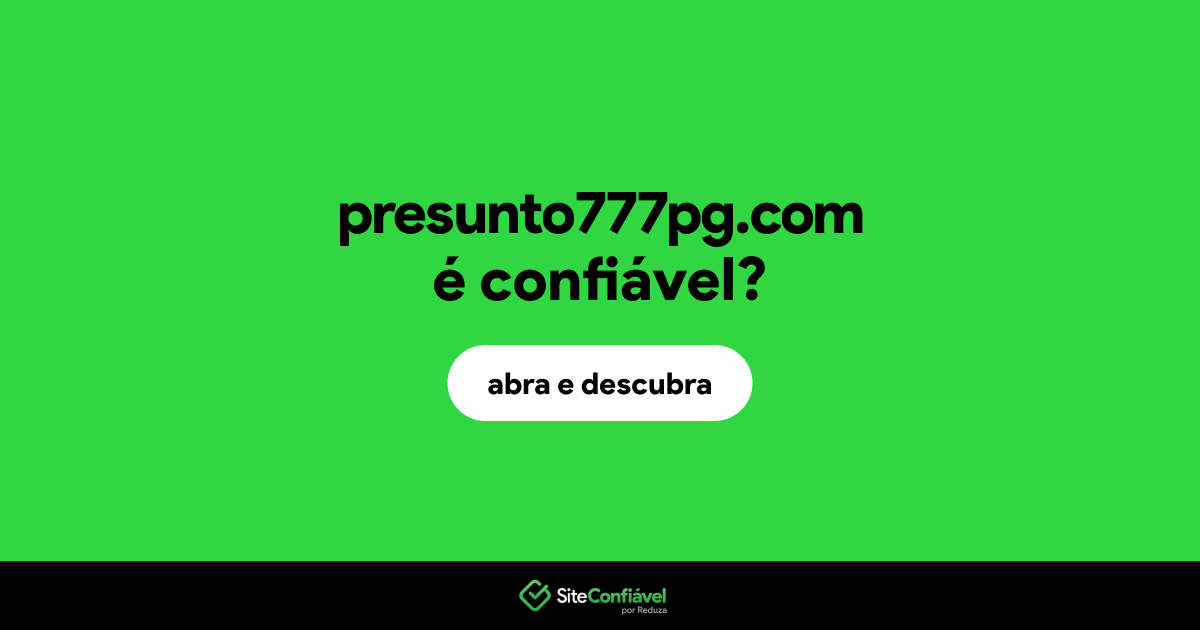 O site presunto777pg.com é confiável?