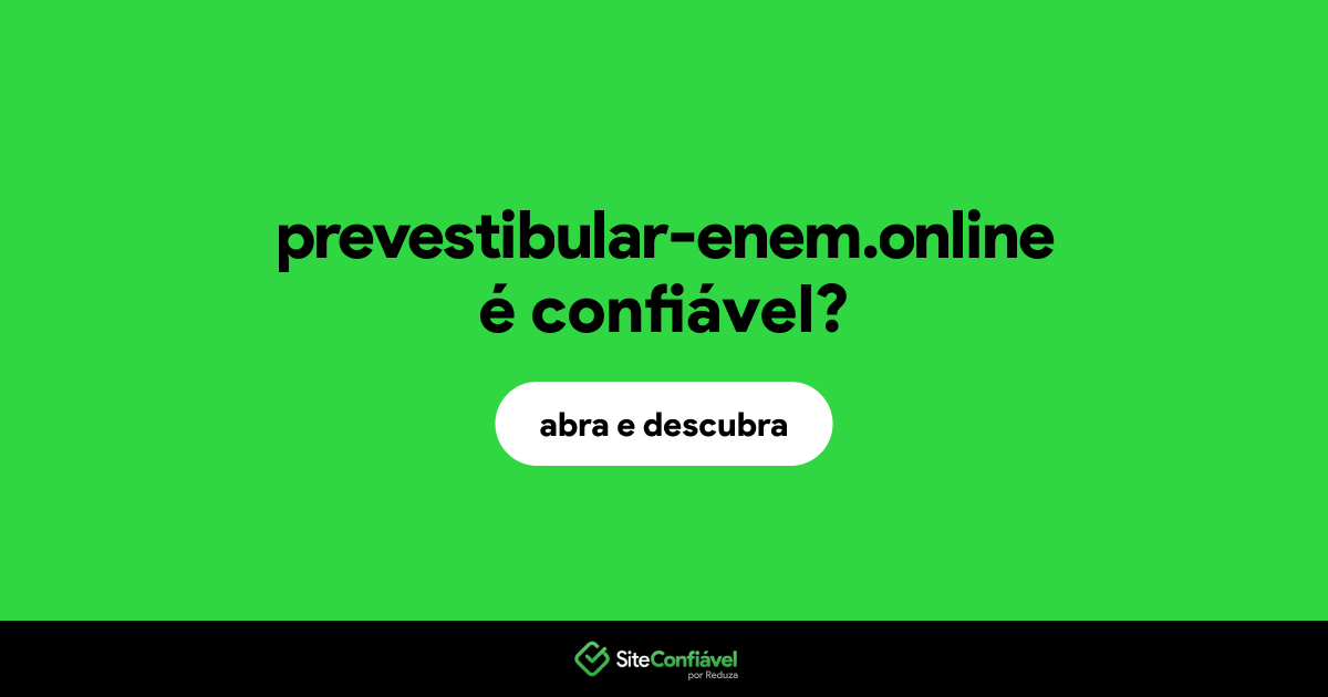 O site prevestibular-enem.online é confiável?