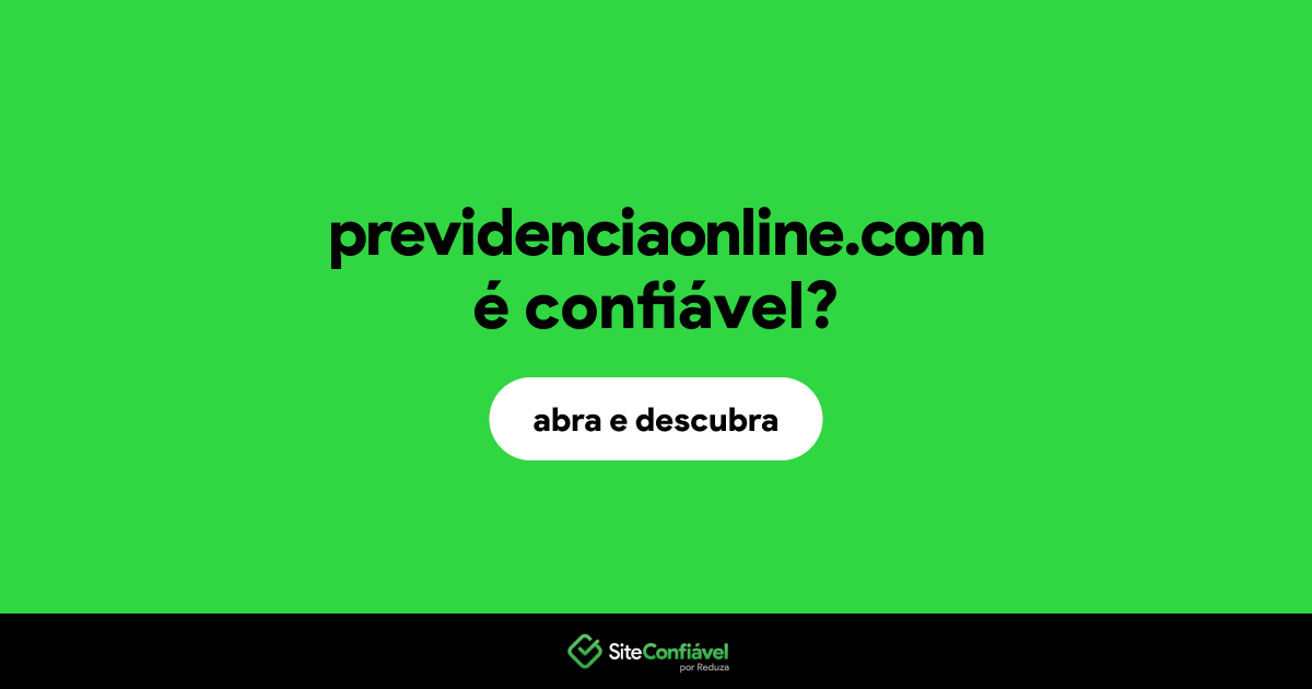 O site previdenciaonline.com é confiável?