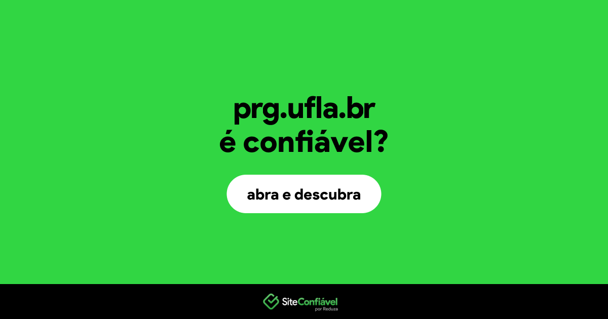 O site prg.ufla.br é confiável?