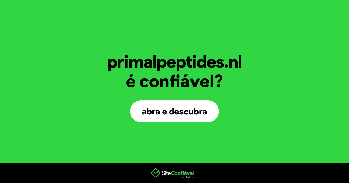 O site primalpeptides.nl é confiável?