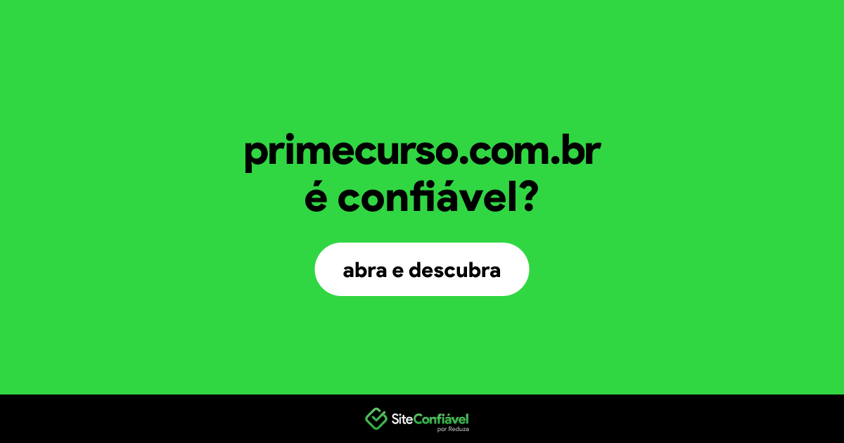 O site primecurso.com.br é confiável?