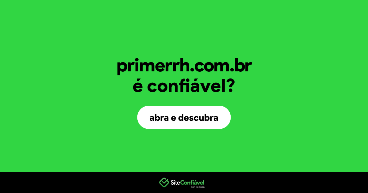 O site primerrh.com.br é confiável?