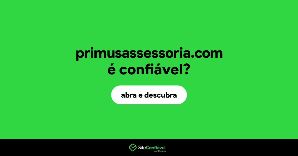 O site primusassessoria.com é confiável?