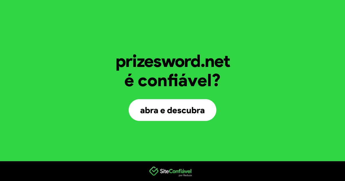O site prizesword.net é confiável?