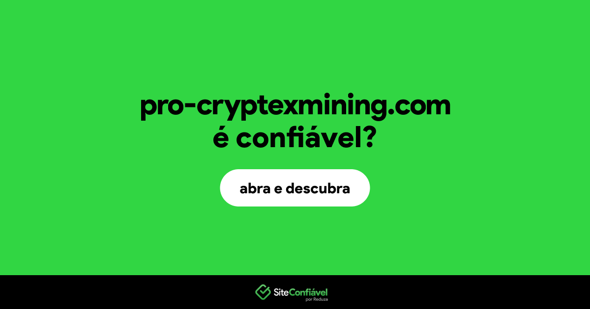 O site pro-cryptexmining.com é confiável?