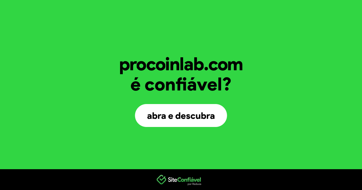 O site procoinlab.com é confiável?