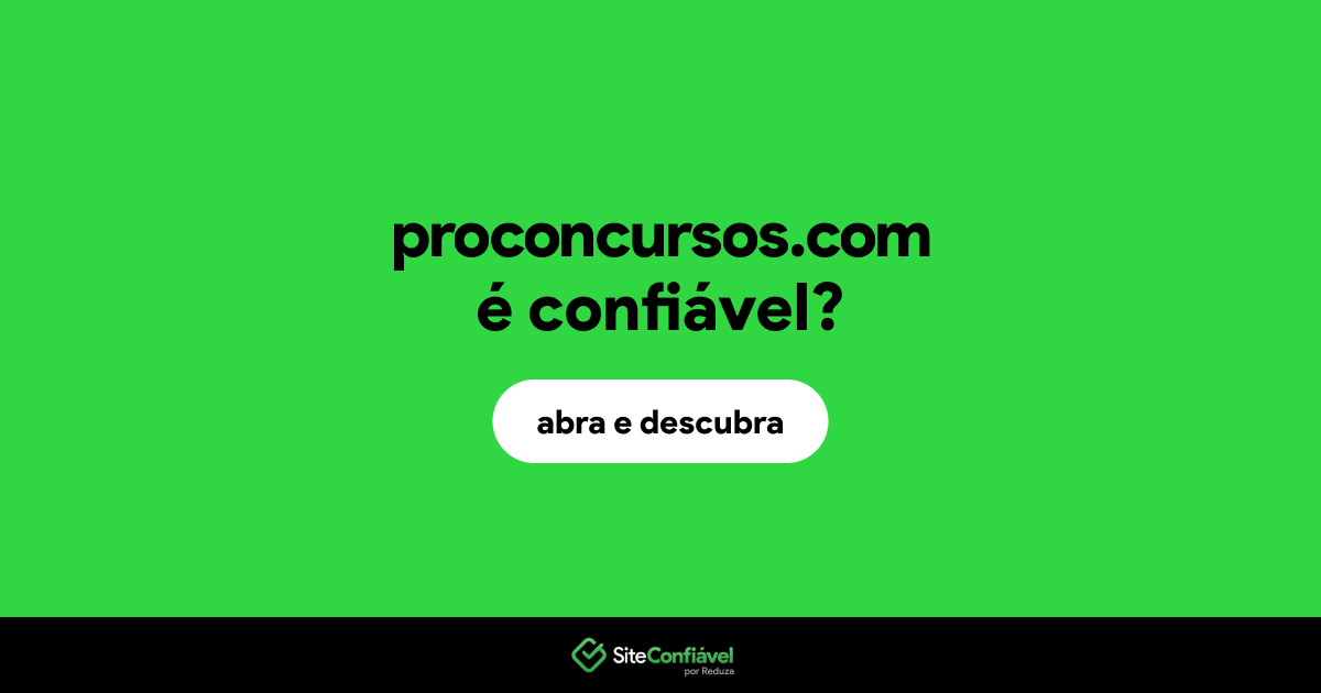 O site proconcursos.com é confiável?