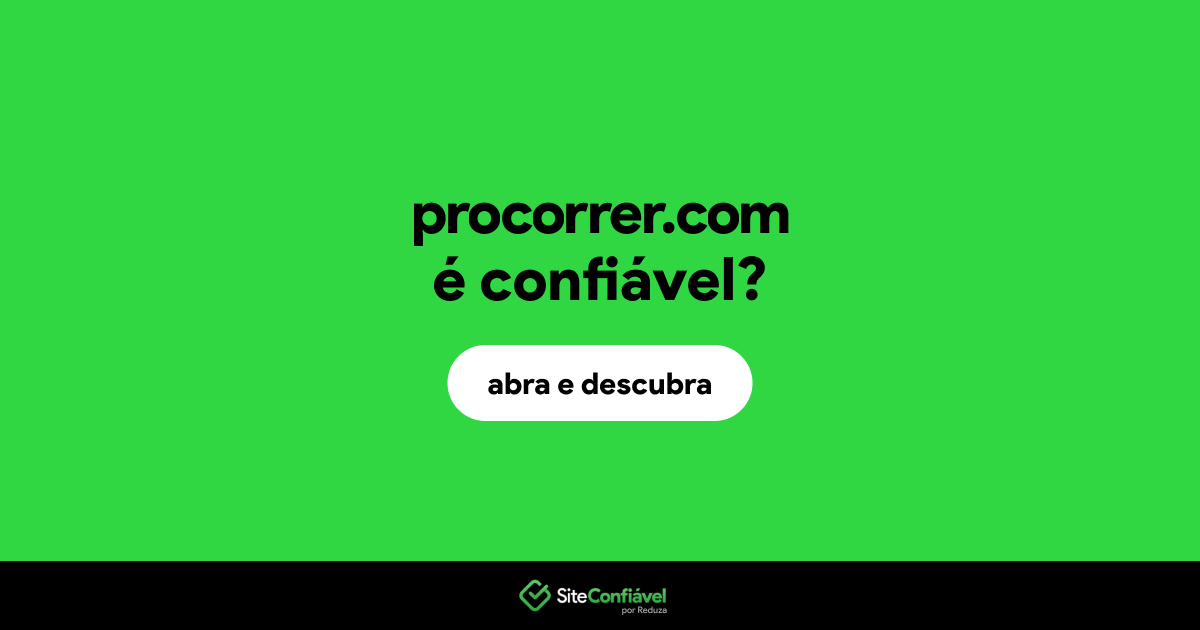 O site procorrer.com é confiável?