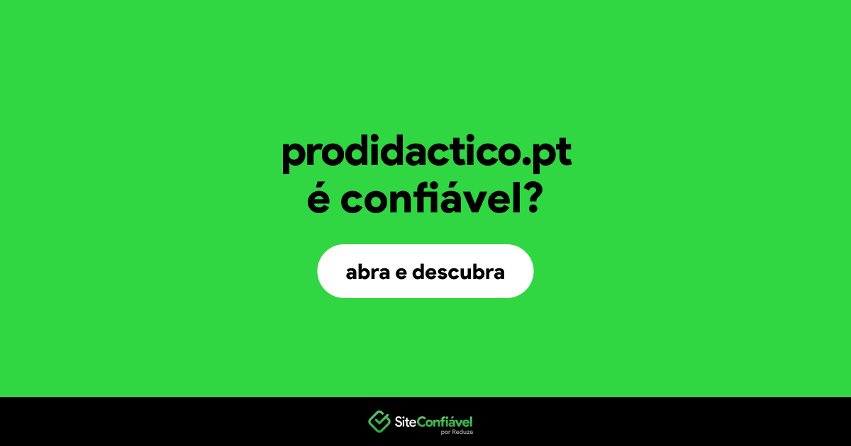 O site prodidactico.pt é confiável?