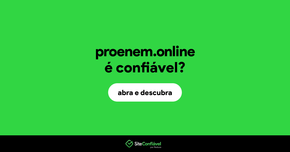 O site proenem.online é confiável?