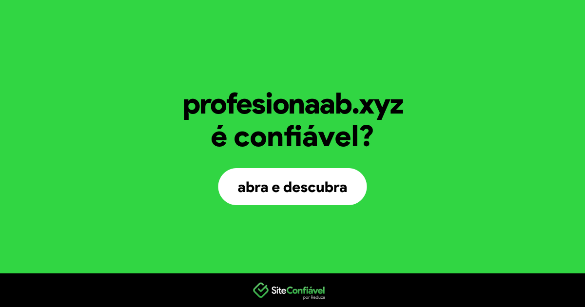 O site profesionaab.xyz é confiável?