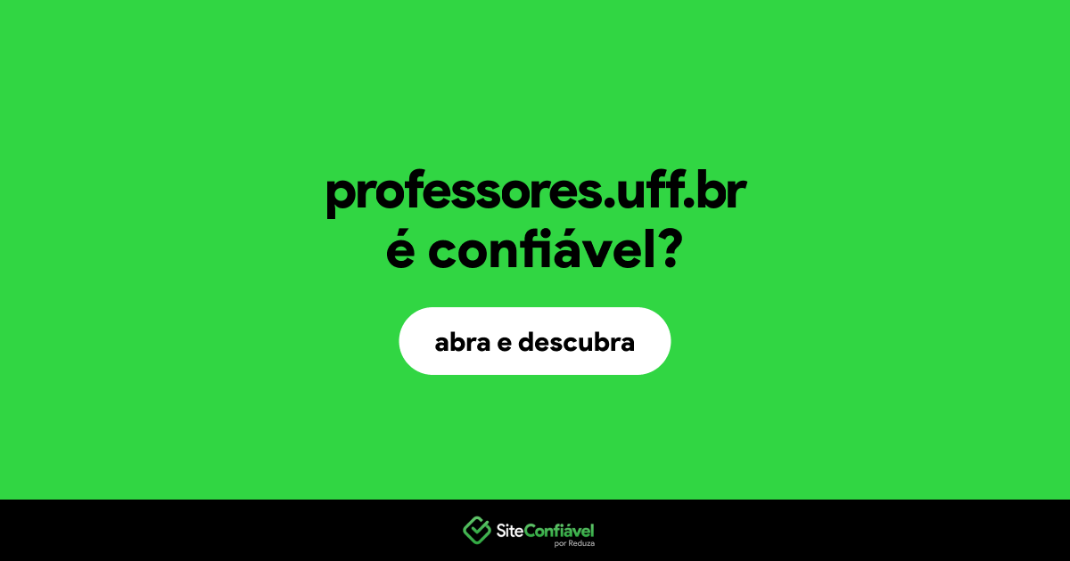 O site professores.uff.br é confiável?