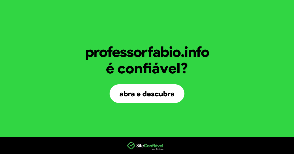 O site professorfabio.info é confiável?