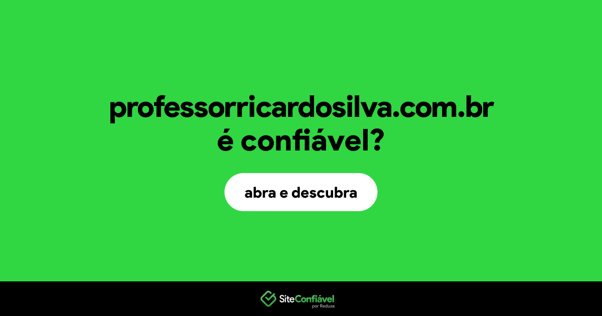 O site professorricardosilva.com.br é confiável?