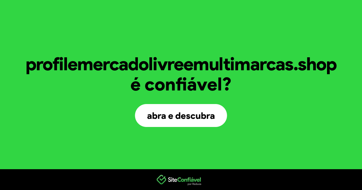 O site profilemercadolivreemultimarcas.shop é confiável?