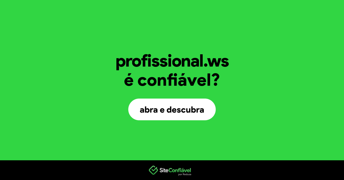 O site profissional.ws é confiável?