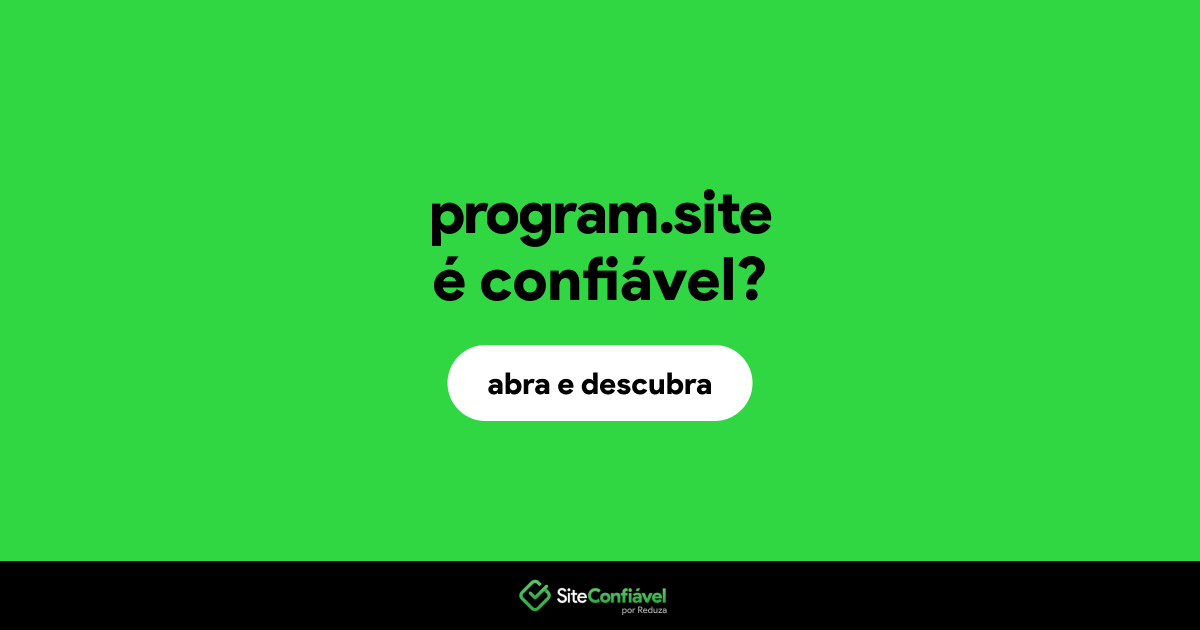 O site program.site é confiável?