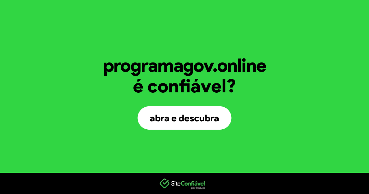 O site programagov.online é confiável?