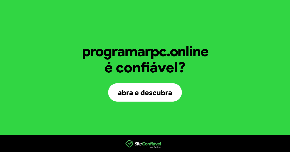 O site programarpc.online é confiável?