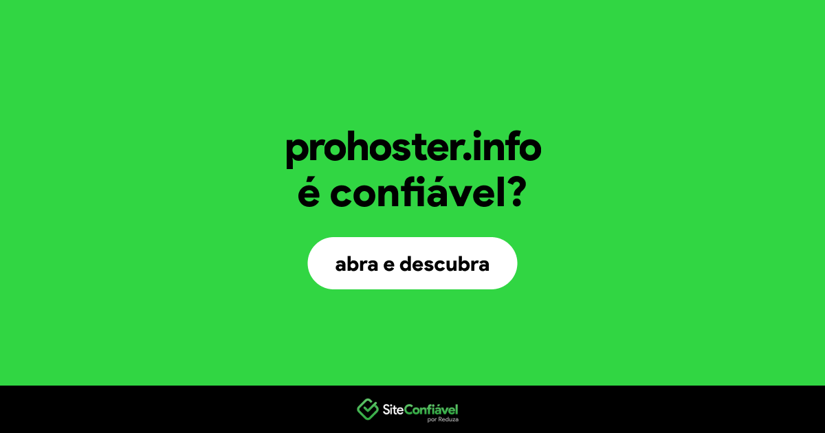 O site prohoster.info é confiável?
