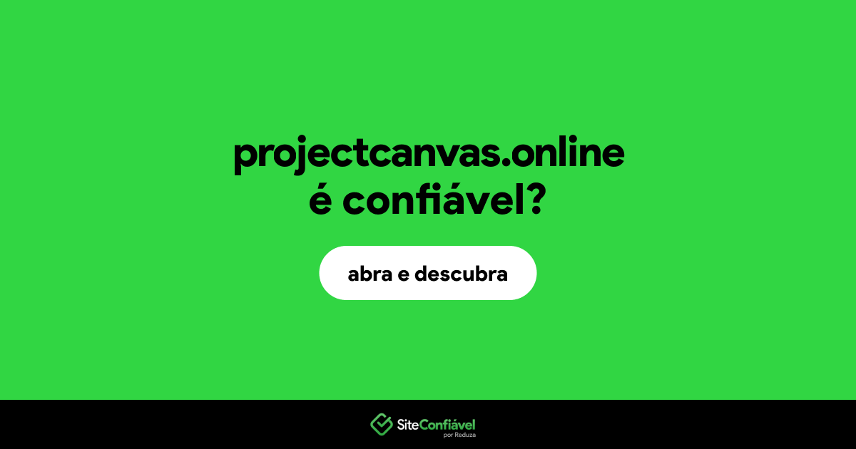 O site projectcanvas.online é confiável?