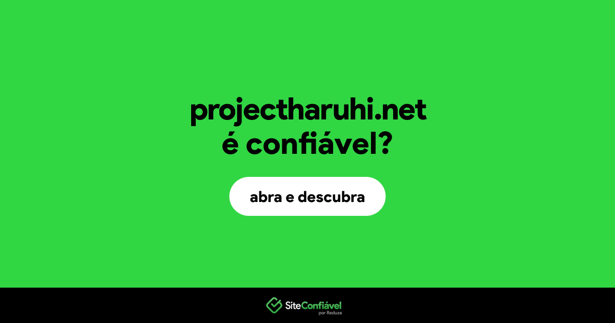 O site projectharuhi.net é confiável?
