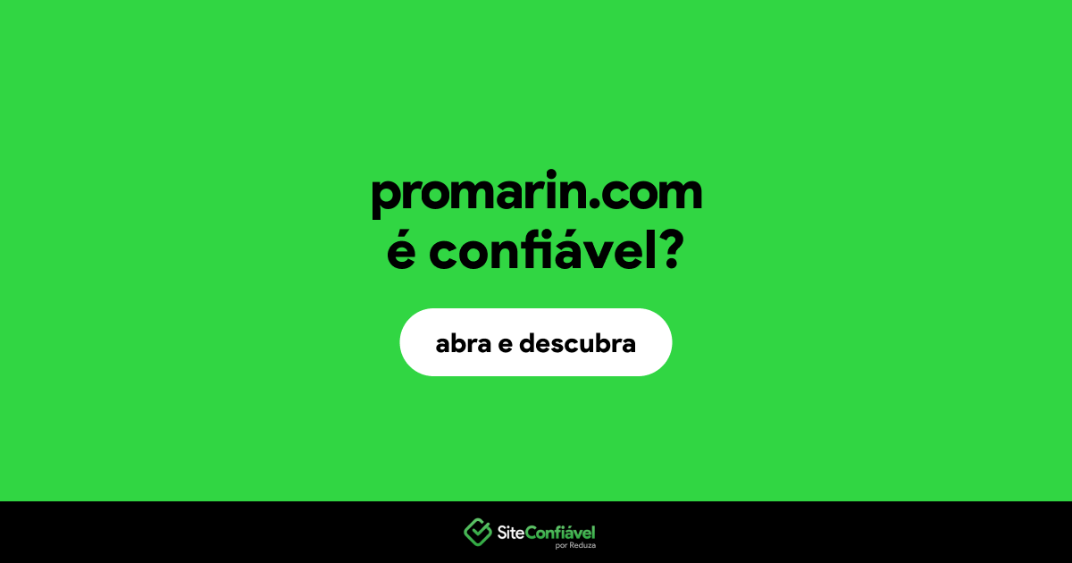 O site promarin.com é confiável?