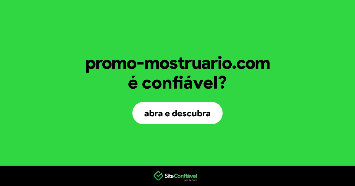 O site promo-mostruario.com é confiável?