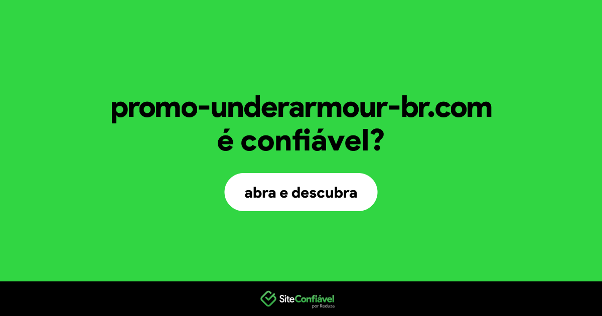 O site promo-underarmour-br.com é confiável?