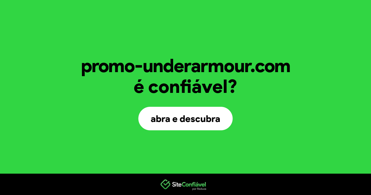 O site promo-underarmour.com é confiável?