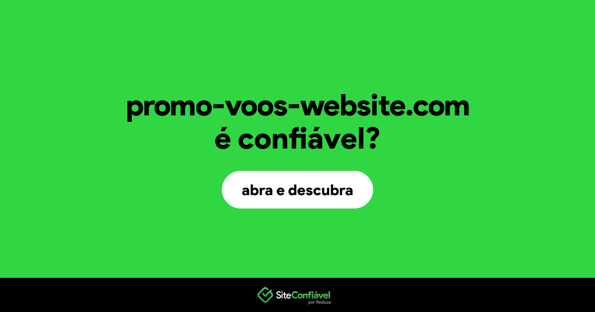 O site promo-voos-website.com é confiável?