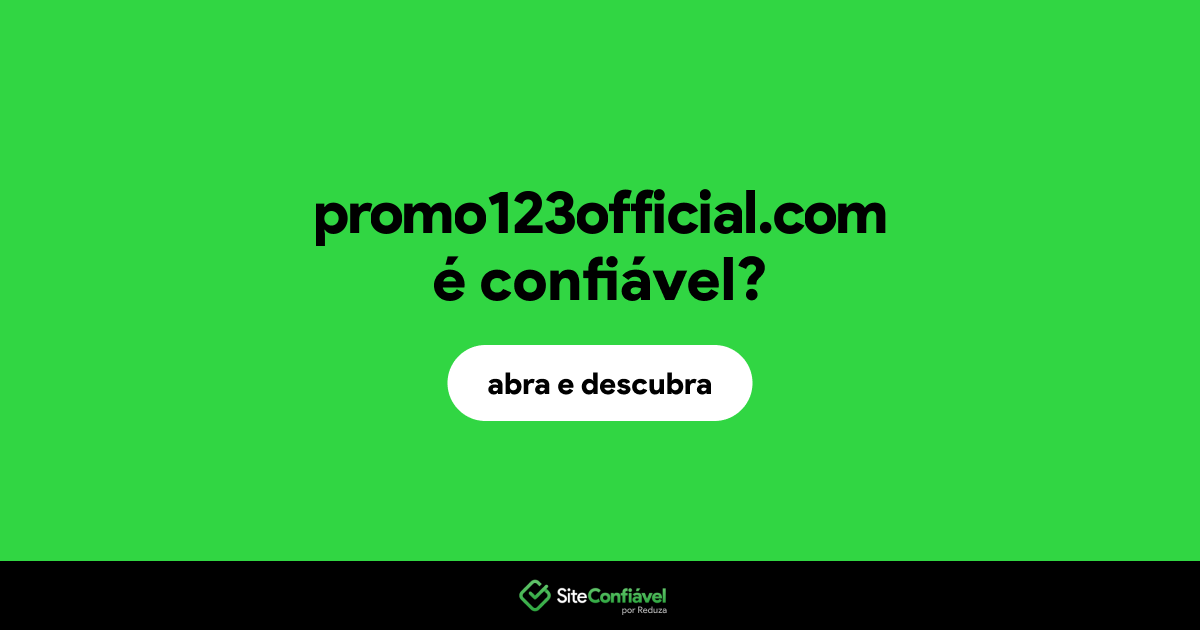 O site promo123official.com é confiável?