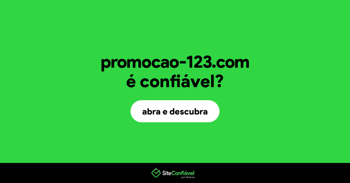 O site promocao-123.com é confiável?