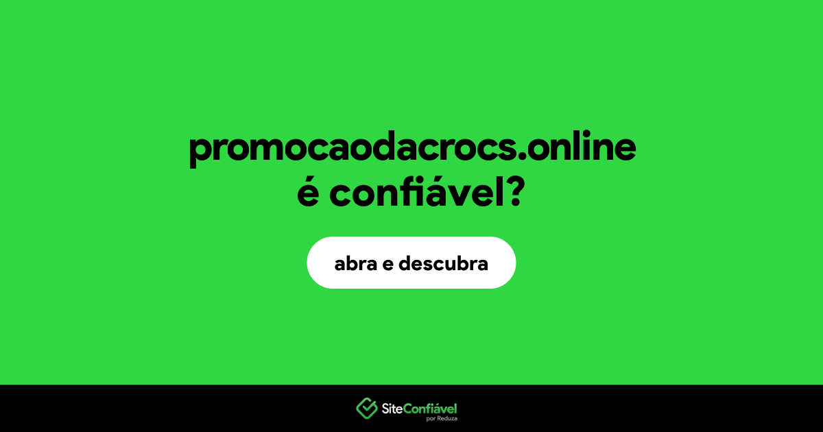 O site promocaodacrocs.online é confiável?