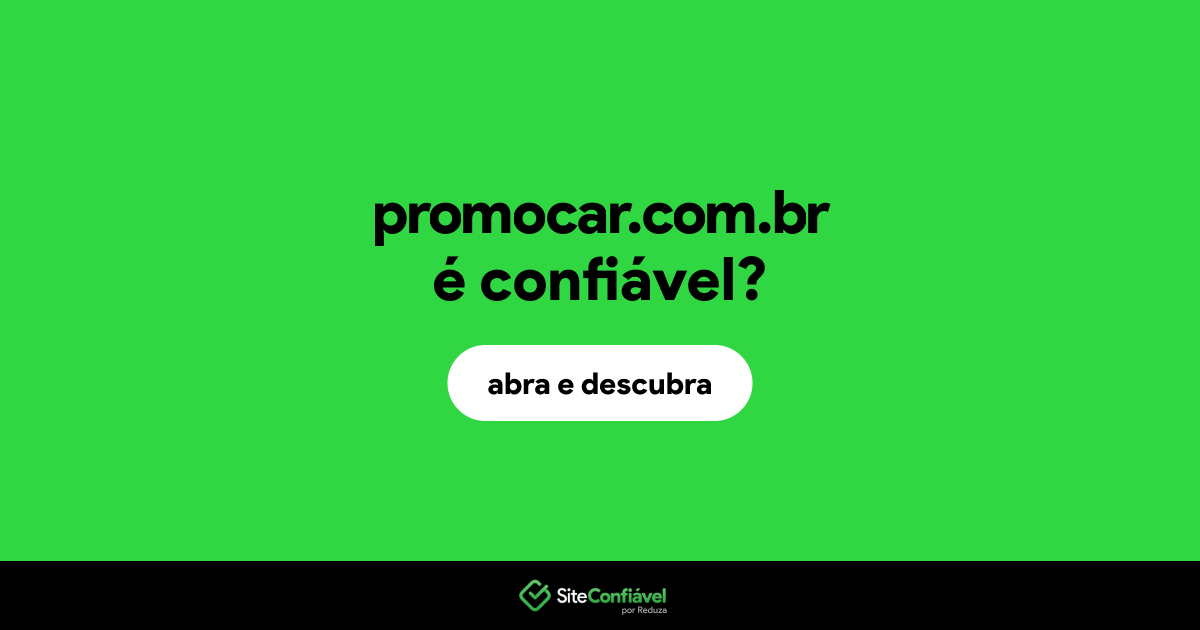 O site promocar.com.br é confiável?