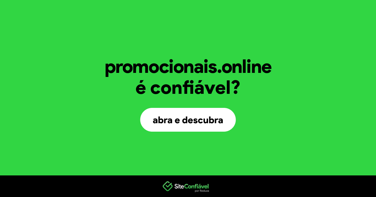 O site promocionais.online é confiável?