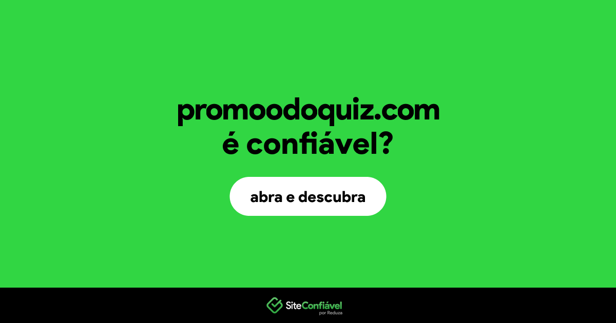 O site promoodoquiz.com é confiável?