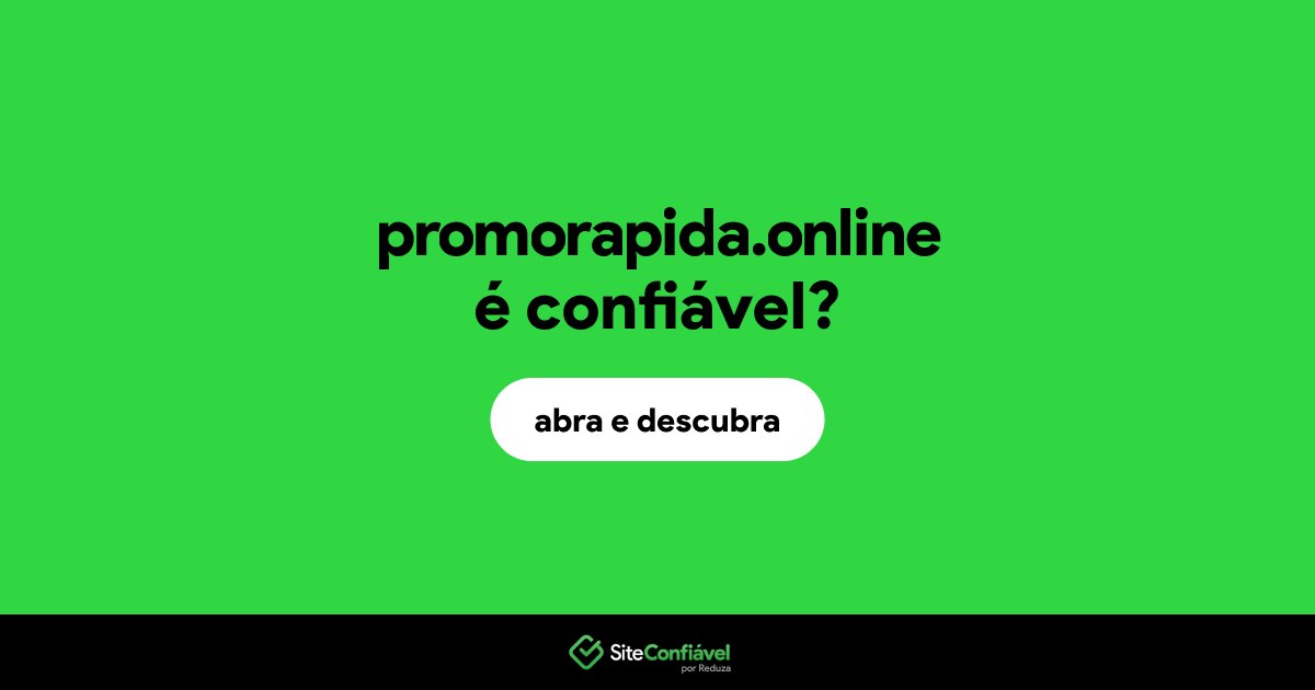 O site promorapida.online é confiável?