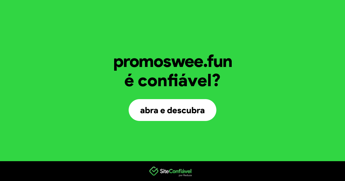 O site promoswee.fun é confiável?