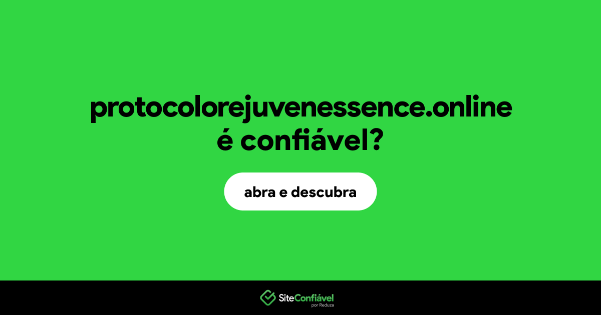 O site protocolorejuvenessence.online é confiável?