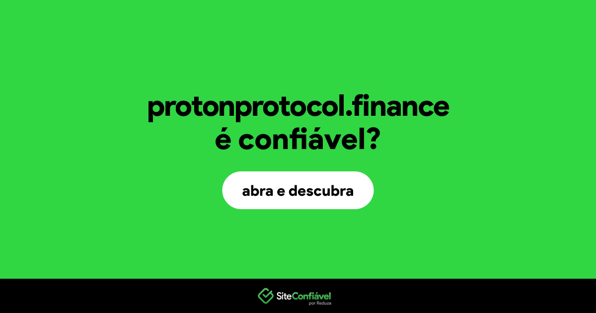 O site protonprotocol.finance é confiável?