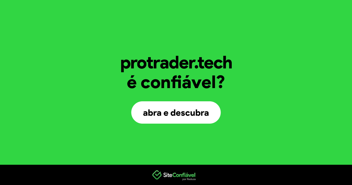 O site protrader.tech é confiável?