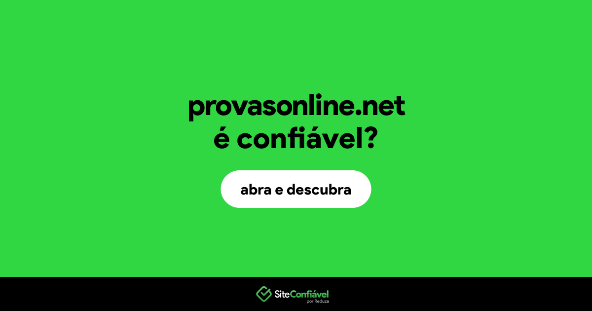 O site provasonline.net é confiável?