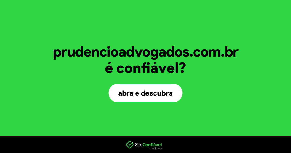 O site prudencioadvogados.com.br é confiável?