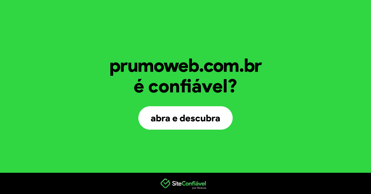 O site prumoweb.com.br é confiável?